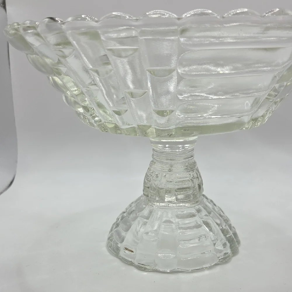 Jeannette Glass Compote Bowl. Vintage